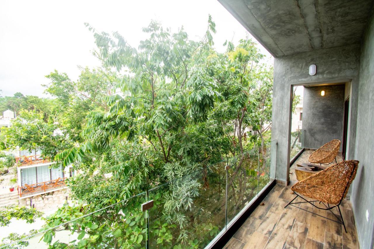 Hotel Casa Tortuga Tulum - Cenotes Park Inclusive Экстерьер фото View from the balcony of the house